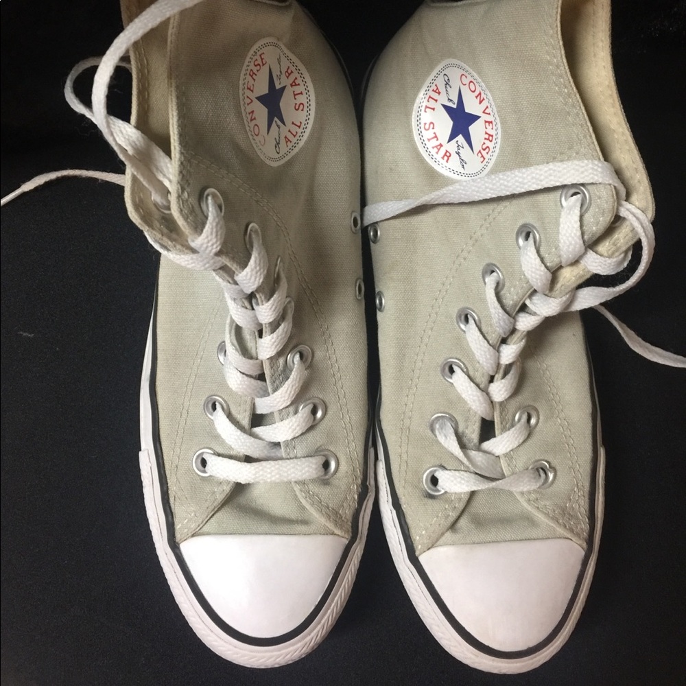 Light Gray High Top Converse